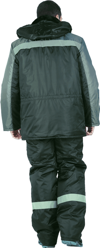 Костюм РЕГИОН зимний, черный-серый Кос 308