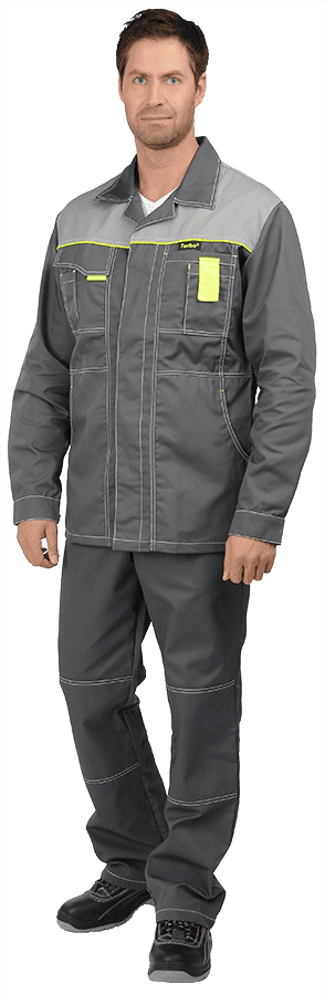 Куртка мужская ТУРБО удлиненная от механических воздействий и ОПЗ, серая Кур 677
