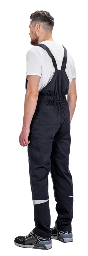 Костюм мужской КМ-10 ЛЮКС АНТИСТАТ летний для защиты от механических воздействий, статического электричества и ОПЗ (куртка, полукомбинезон), т.синий-василек