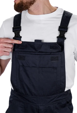 Костюм мужской КМ-10 ЛЮКС АНТИСТАТ летний для защиты от механических воздействий, статического электричества и ОПЗ (куртка, полукомбинезон), т.синий-василек