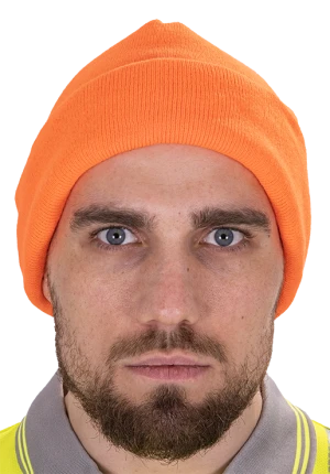 Шапка трикотажная двойная, оранжевая