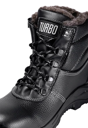 Ботинки TURBO с КП шерст. мех, хромовые ПУ/нитрил (Бот. 115)