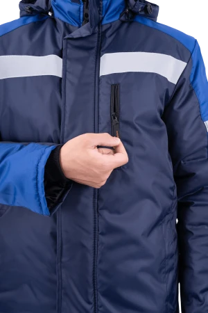 Куртка РОУД зимняя, т/синий-василек Кур 203