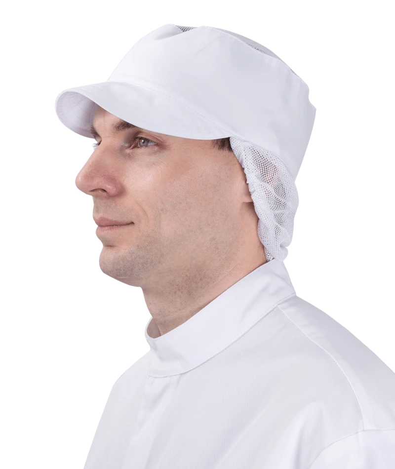 Шапочка ПИЩЕВИКА, с козырьком, белый Шап 026