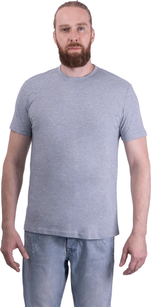 Футболка короткий рукав 160 г/м2, серая меланж Бел 006.12