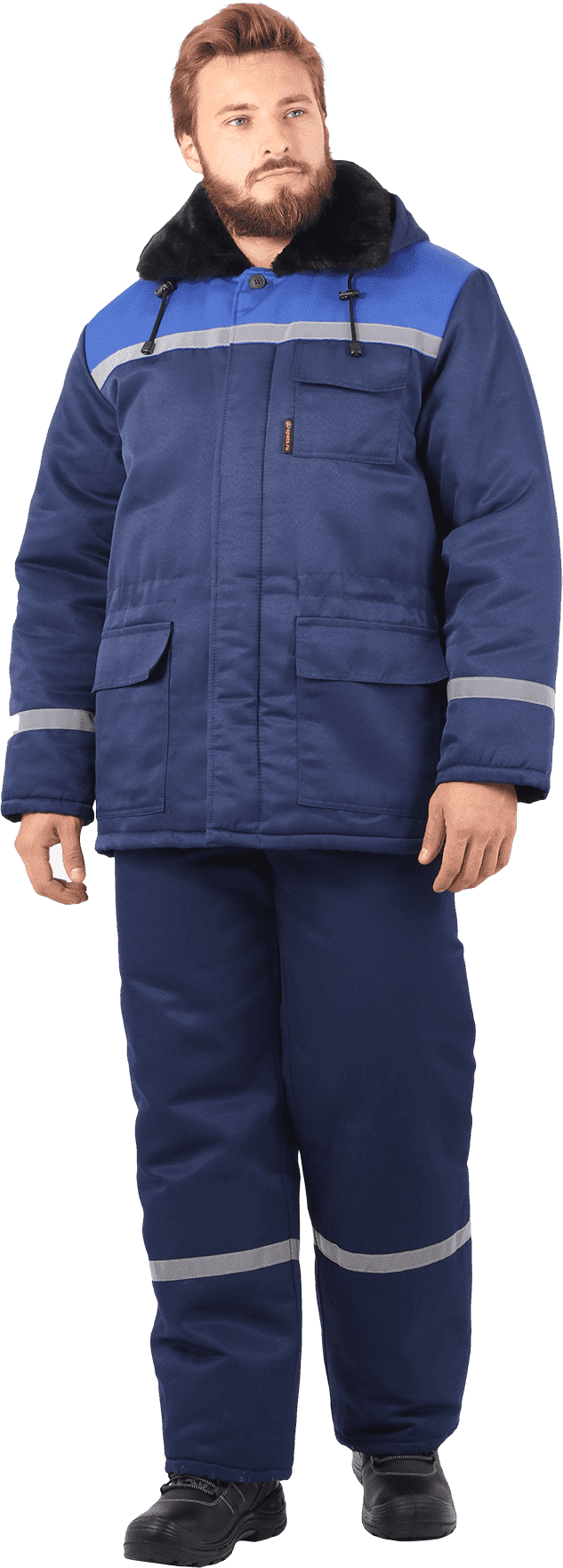 Костюм зимний, т/синий-василёк